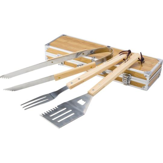 Ensemble de barbecue en bambou