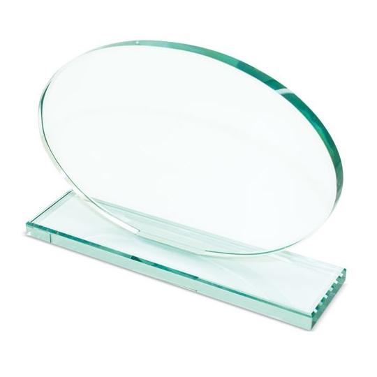 Troféu de vidro Oval