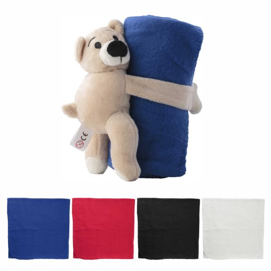 Urso de pelúcia com cobertor de lã Owen