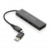 Hub com 3 portas USB de alumínio reciclado Terra RCS