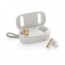 Auriculares de plástico reciclado e bambu RCS
