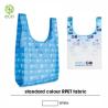 Saco de compras colete RPET dobrável com bolso interior (Produção)