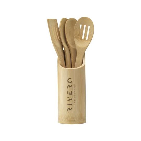 Ensemble de cuisine en bambou