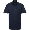 Camisa oxford de homem e mulher de manga curta Russell®