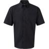 Camisa oxford de homem e mulher de manga curta Russell®