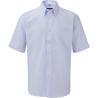 Camisa oxford de homem e mulher de manga curta Russell®