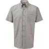 Camisa oxford de homem e mulher de manga curta Russell®