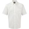 Camisa oxford de homem e mulher de manga curta Russell®