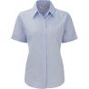 Camisa oxford de homem e mulher de manga curta Russell®
