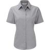 Camisa oxford de homem e mulher de manga curta Russell®