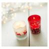 Verre en cristal avec bougie et décoration de Noël Kirsten