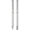 Ensemble de stylo bille et stylo roller en aluminium recyclé Lucetto