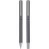 Ensemble de stylo bille et stylo roller en aluminium recyclé Lucetto
