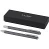 Ensemble de stylo bille et stylo roller en aluminium recyclé Lucetto