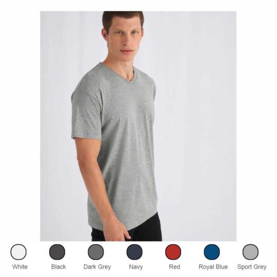 T-shirt Exact150 decote V B&C®