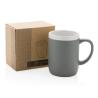 Caneca De Cerâmica Com Borda Branca