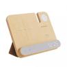 4-in-1 bamboo charging clock