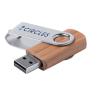 Memoria USB Giratoria Bambú + Metal (Producción)