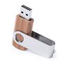 Memória USB Giratória Bambú + Metal (Produção)