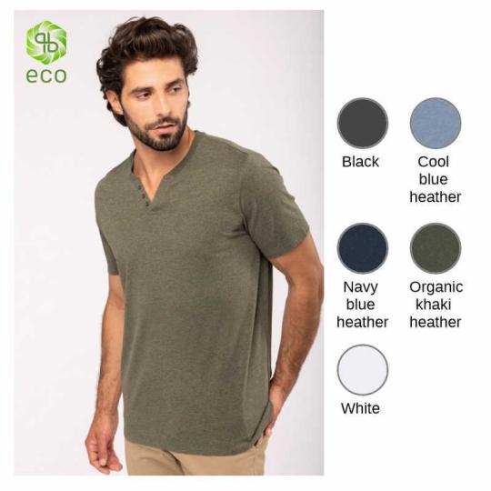 T-shirt Henley de homem...