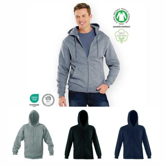 Sweatshirt com fecho