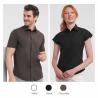 Camisa justa de manga curta de homem e mulher Russell®