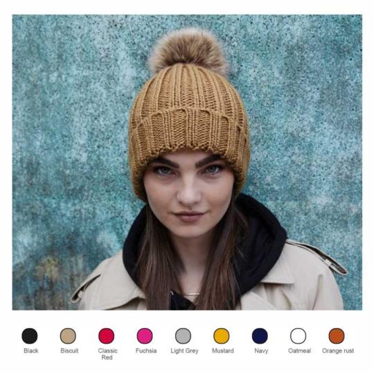 Bonnet à pompon Beechfield®
