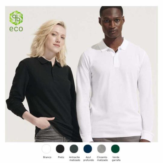 Unisex long-sleeve polo...