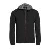 Casaco com capuz clássico de homem e mulher Full Zip