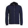 Veste à capuche classique pour homme et femme à fermeture éclair complète