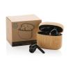 RCS recycled plastic and bamboo TWS headphones
