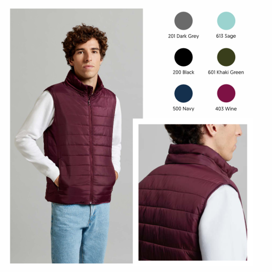 Light padded vest Melton...