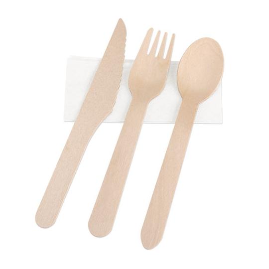 Set de Couverts en Bois 4 PCS