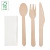 Set de Couverts en Bois 4 PCS