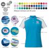 Polo en coton sur mesure avec panneaux de couleurs contrastantes (Production)