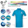 Polo en coton sur mesure avec panneaux de couleurs contrastantes (Production)