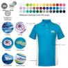 Polo de algodón hecho a medida con paneles de colores contrastantes (Producción)