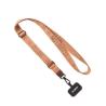 Mobile phone holder with woven tape cross and PU patch (Production)