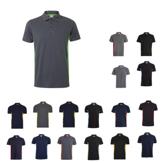 Two-tone short-sleeve polo...