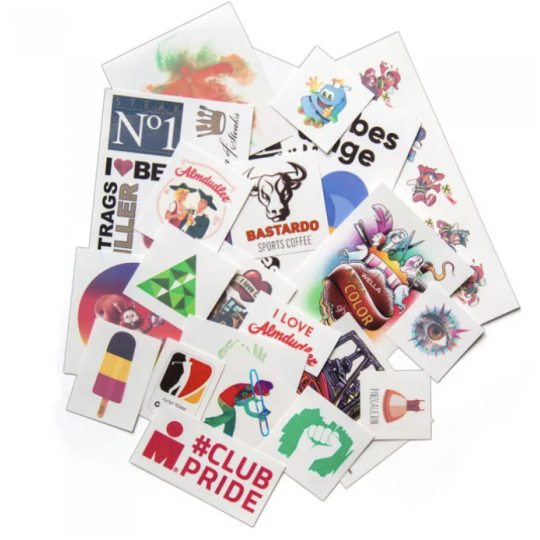 Colourful sticker tattoos...