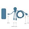 Cable y Powerbank 7000mAh Sr Bio Pack Hepta