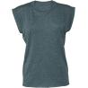T-shirt Flowy manga enrolada Bella + Canvas®
