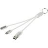 Cable de Carga 4 en 1 de Aluminio Reciclado con Llavero de Metal