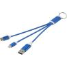 Cable de Carga 4 en 1 de Aluminio Reciclado con Llavero de Metal