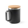 Caneca em aço inoxidável reciclado com tampa em bambu 420 ml Lauda