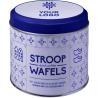 Caramel waffle cookies presented in tin William