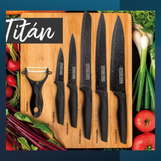 6-piece knife set titan