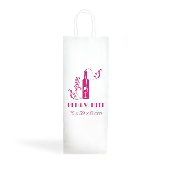 Bolsa en papel Kraft Blanco