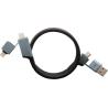 Ultra-fast magnetic charging cable RPET 100 W 4 in 1 C52 SCX.design®