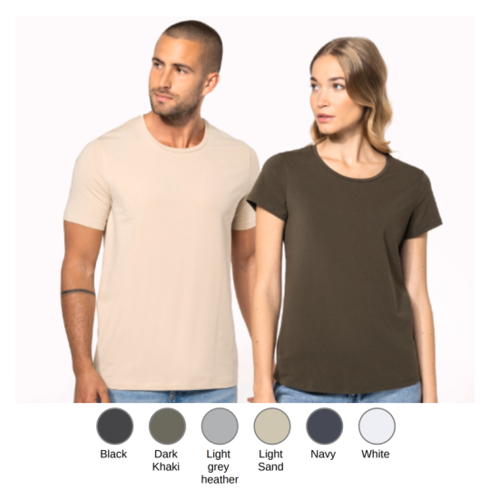 T-shirt col rond à manches...